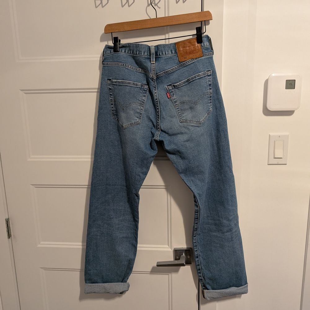 Levi's/501 Light Blue Jeans Sz 31 L32 - Picture 3 of 10